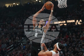 Spurs Trail Blazers Basketball