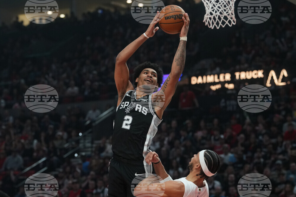 Spurs Trail Blazers Basketball