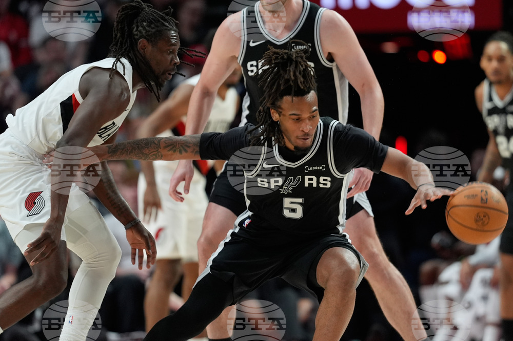 Spurs Trail Blazers Basketball