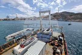 Испания - Антарктида - НИК 421 отплава от испанското пристанище Картахена