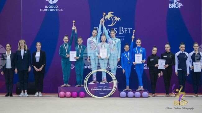 Представителките на София Спорт-2017 станаха шампионки при девойки старша възраст на Държавното отборно първенство по художествена гимнастика в София