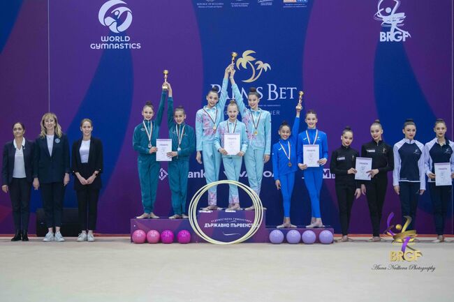 Представителките на София Спорт-2017 станаха шампионки при девойки старша възраст на Държавното отборно първенство по художествена гимнастика в София