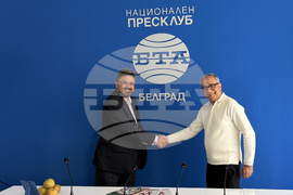 Национален пресклуб на БТА Белград - Виджай Джоши - Кирил Вълчев - посещение