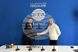 Национален пресклуб на БТА Белград - Виджай Джоши - Кирил Вълчев - посещение
