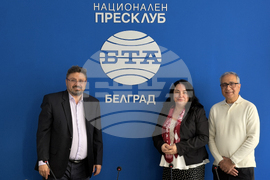 Национален пресклуб на БТА Белград - Виджай Джоши - Кирил Вълчев - посещение