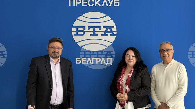 Ръководителят на националната информационна агенция на Индия ПТИ посети Националния пресклуб на БТА в Белград 