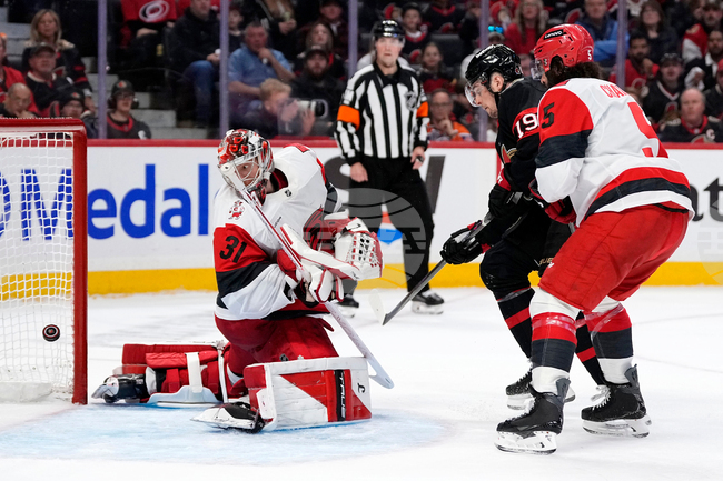 CORRECTION Hurricanes Senators Hockey
