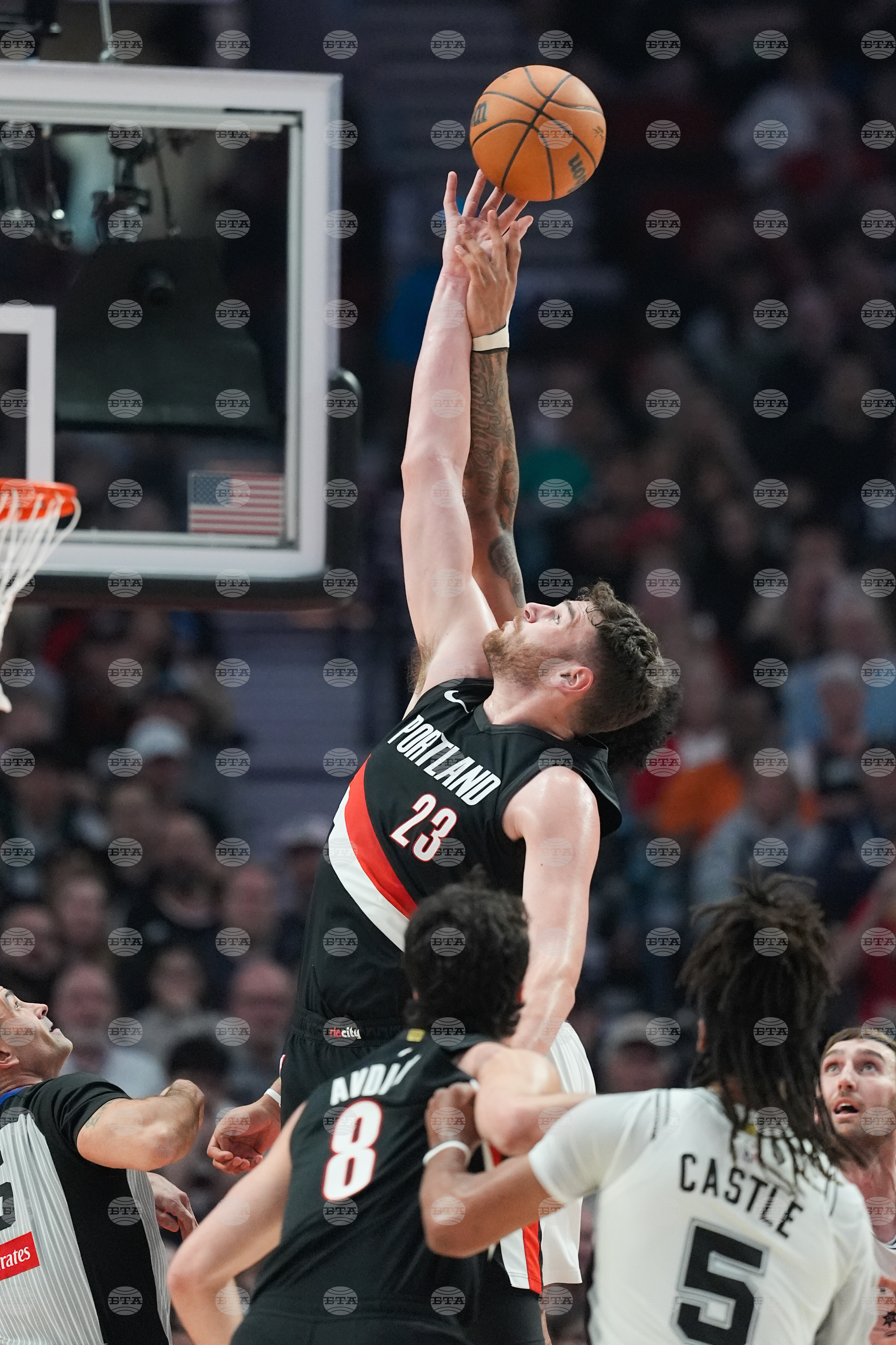 Spurs Trail Blazers Basketball