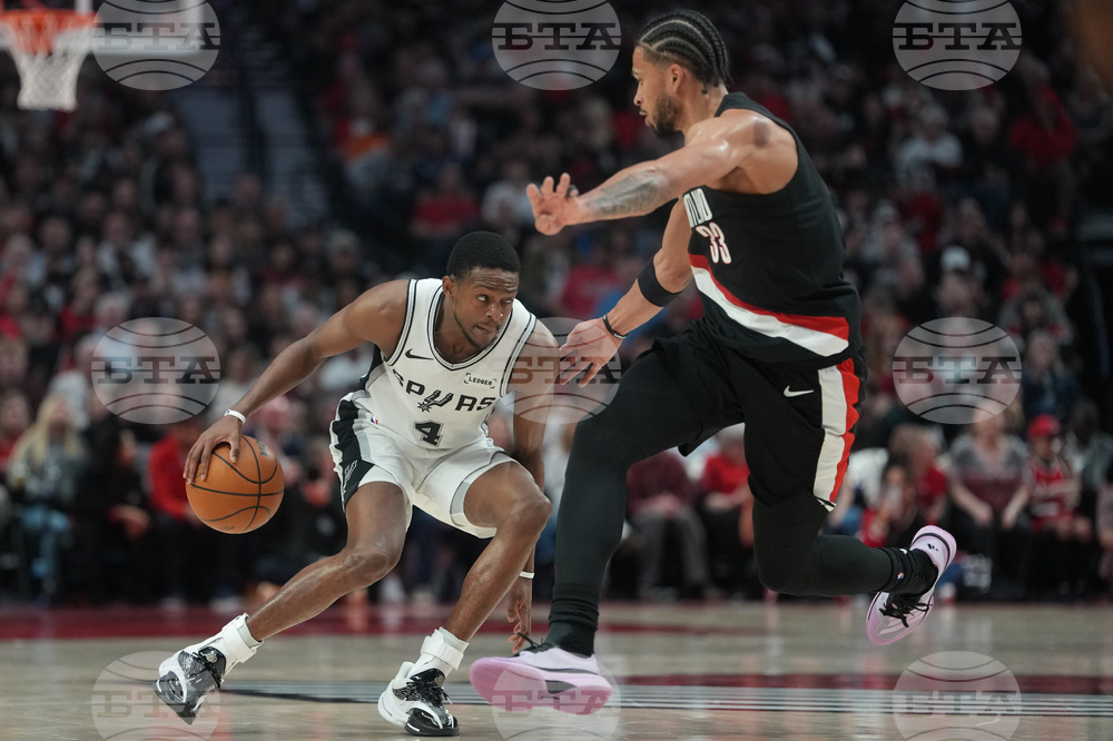 Spurs Trail Blazers Basketball