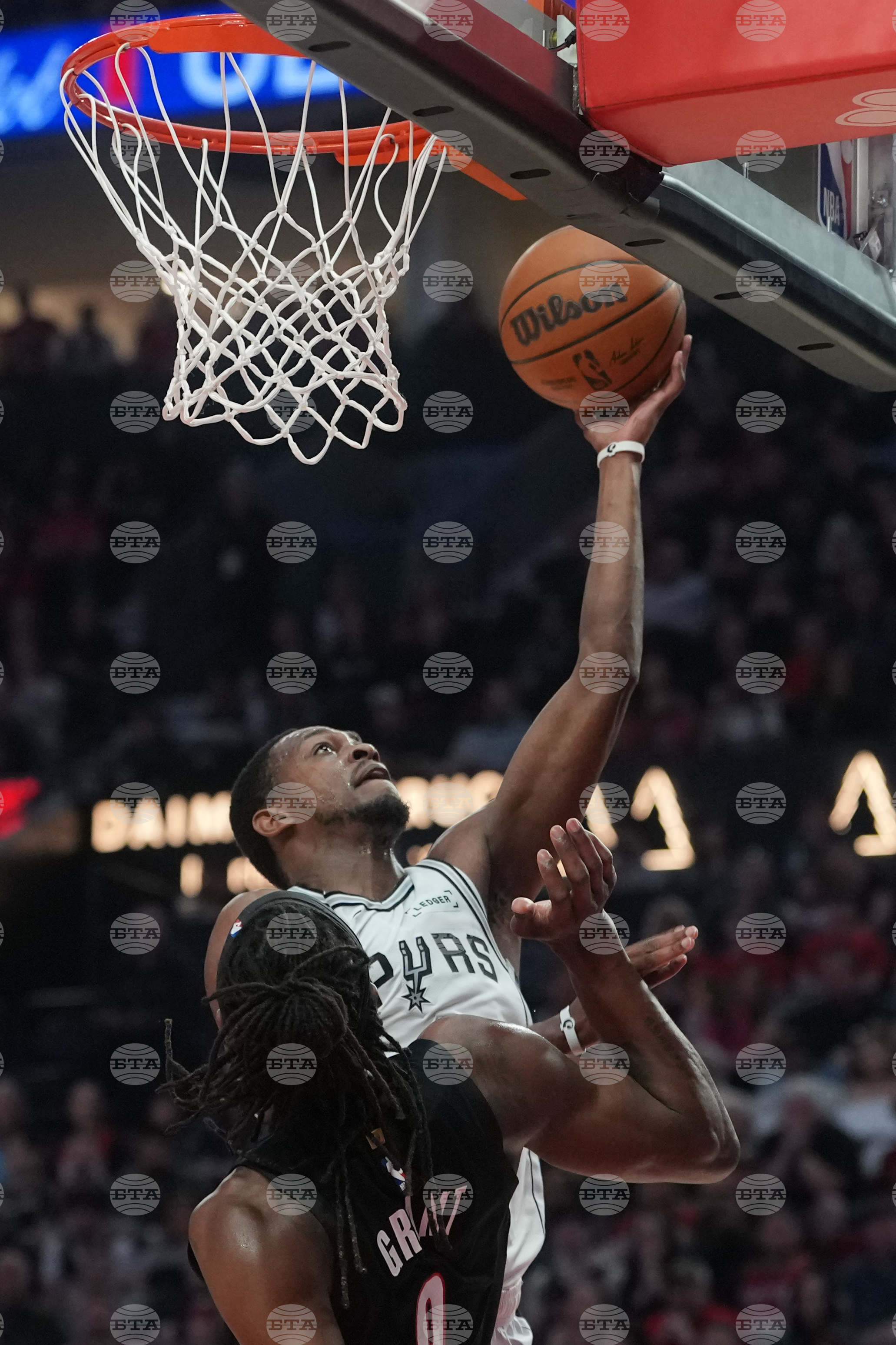 Spurs Trail Blazers Basketball