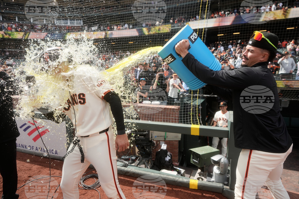 APTOPIX Marlins Giants Baseball