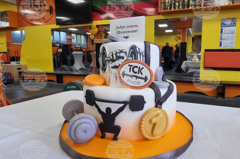 Русе - щангисти - посрещане