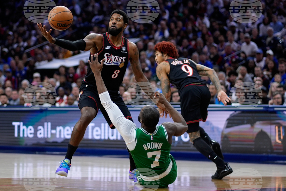 APTOPIX Celtics 76ers Basketball