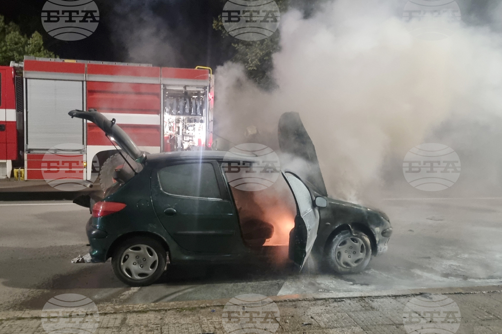 Търговище - инцидент - самозапалил се автомобил