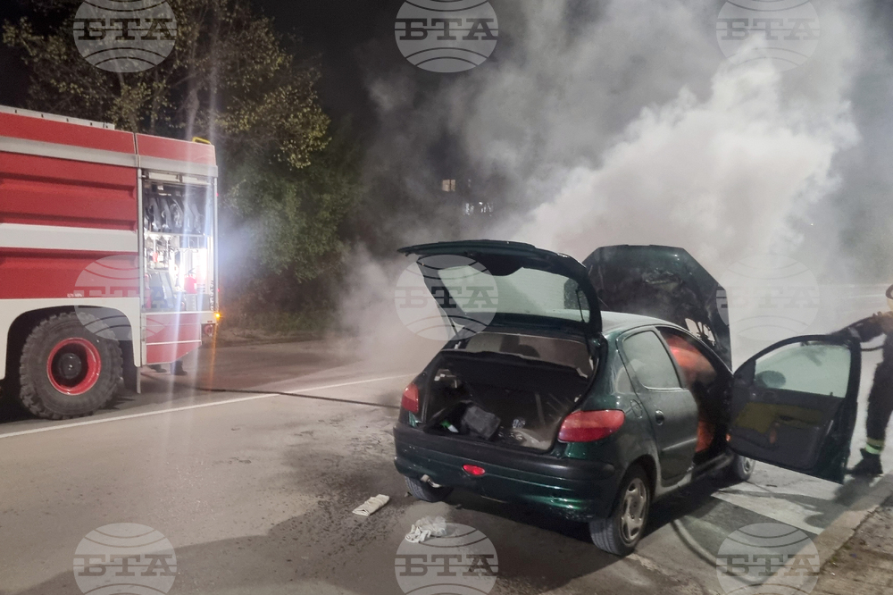 Търговище - инцидент - самозапалил се автомобил