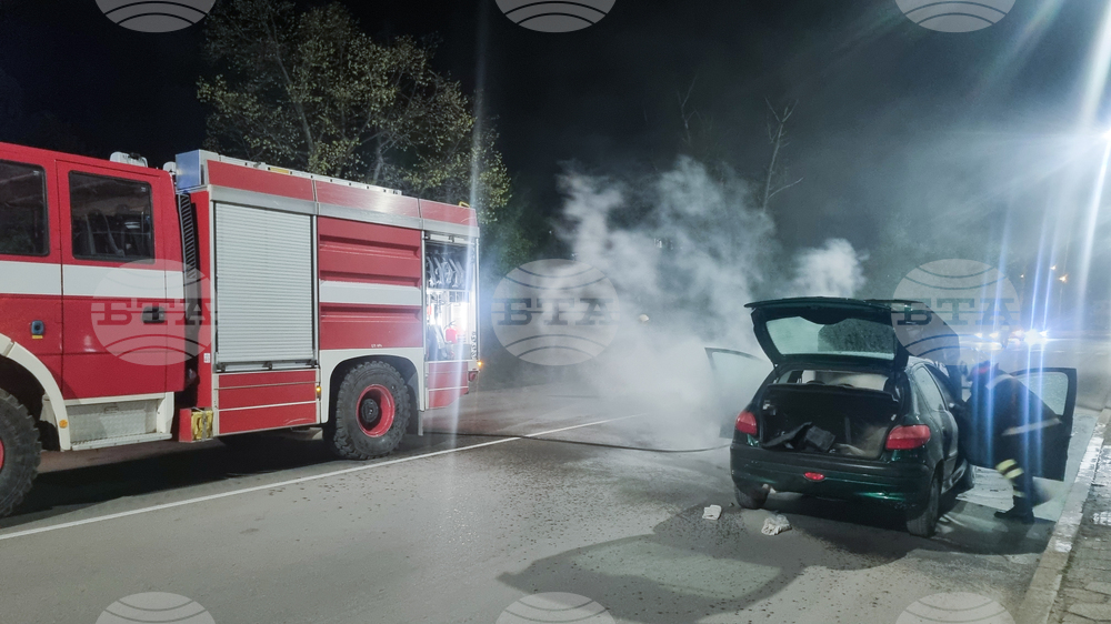 Търговище - инцидент - самозапалил се автомобил