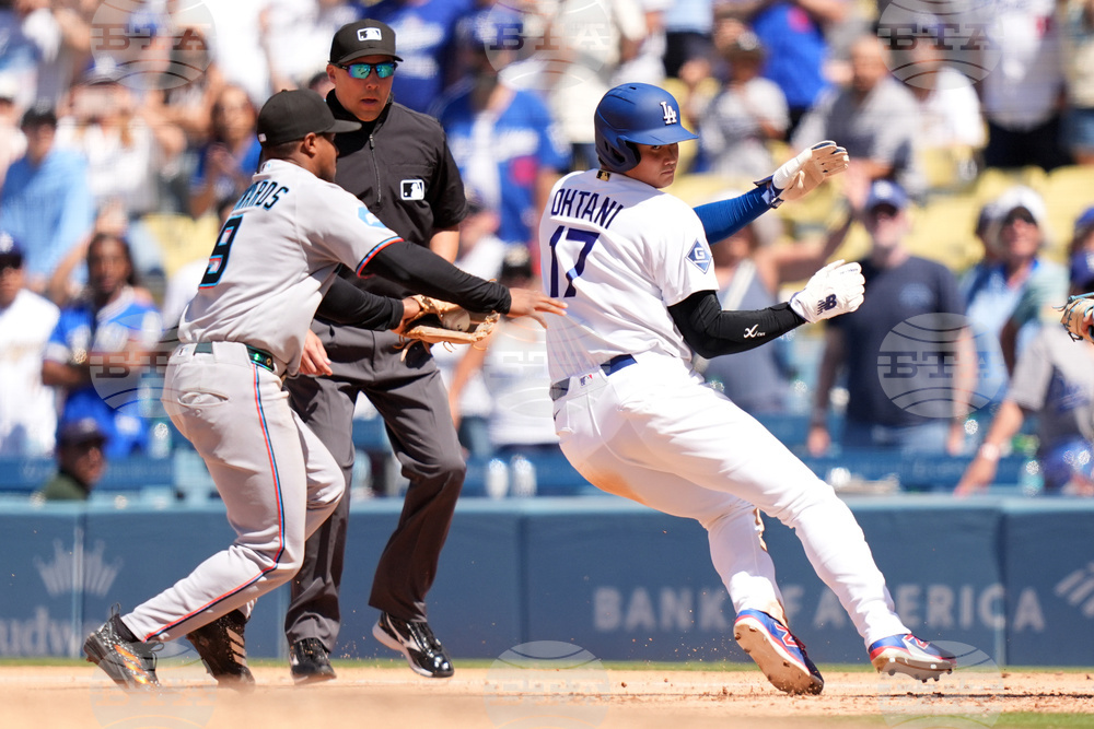 Marlins Dodgers Baseball