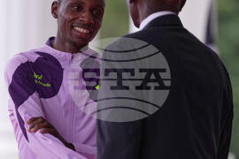 CORRECTION Kenya Marathon Record Breaker