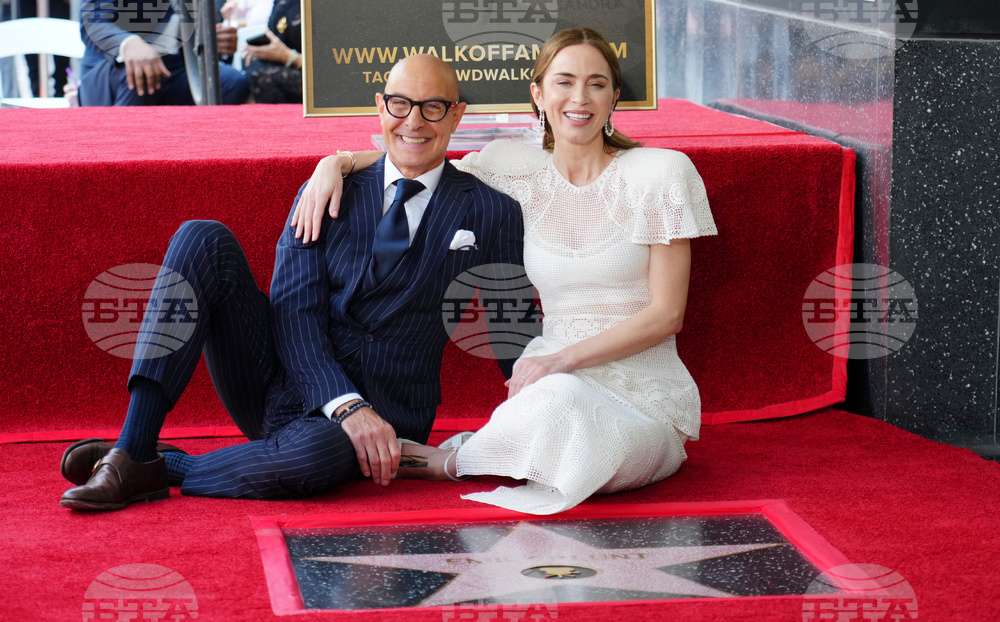 Emily Blunt and Stanley Tucci Walk of Fame