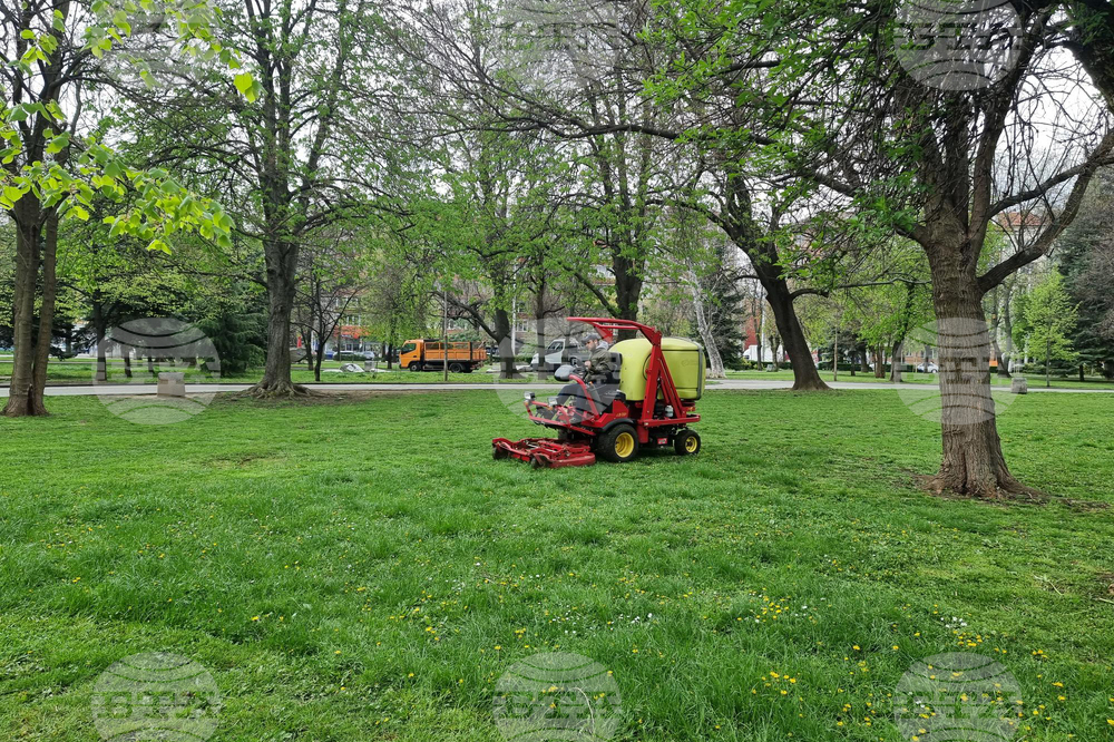 Десислава Билева - проверка на дейностите по косенето в столичния парк "Заимов"