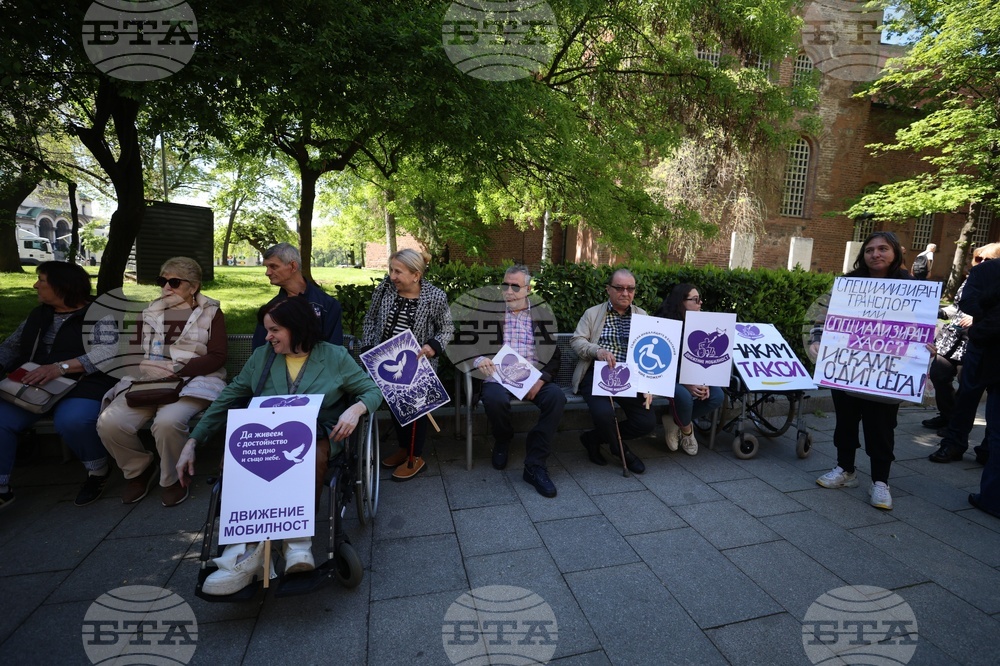 People with Disabilities Protest in Sofia for Accessible Environment and Transport
