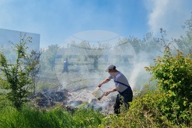 Село Разбойна - пожар - гасене