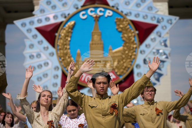 APTOPIX Russia Victory Day Preparations