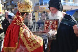 Поморие - мощи на Свети Георги - посрещане