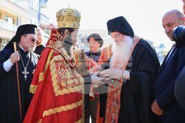 Поморие - мощи на Свети Георги - посрещане
