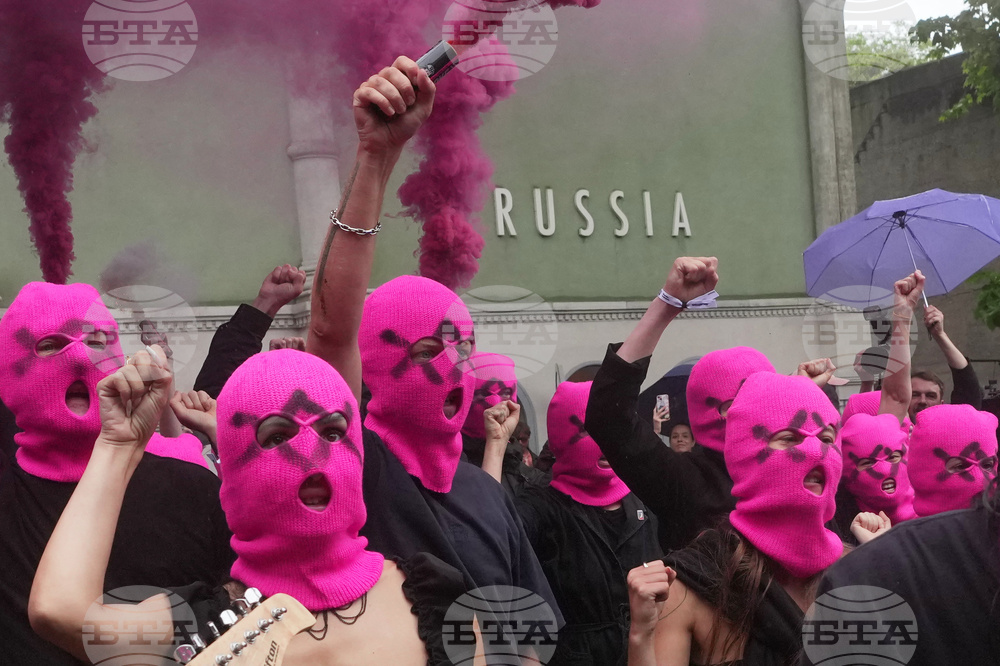 Italy Venice Biennale Protest