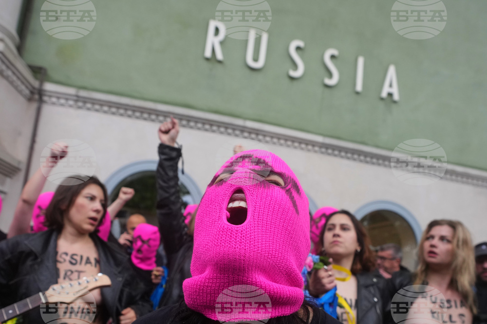 Italy Venice Biennale Protest