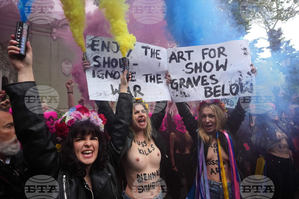 Italy Venice Biennale Protest