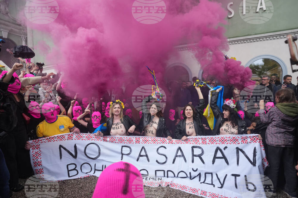 Italy Venice Biennale Protest