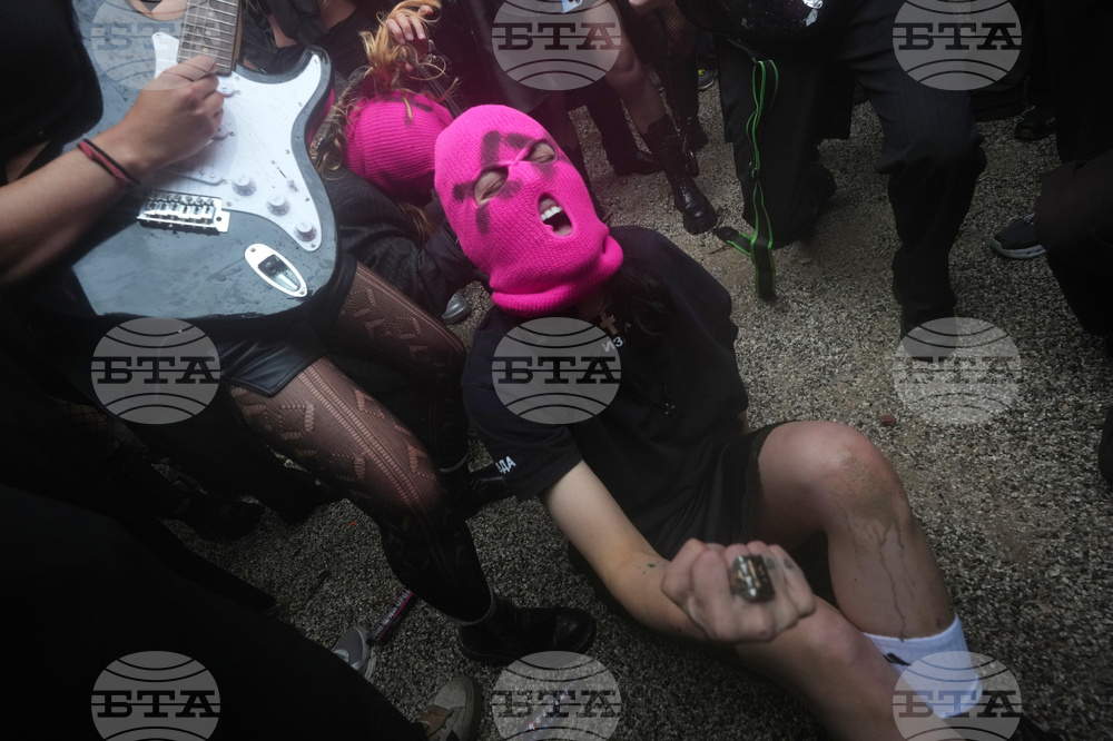 APTOPIX Italy Venice Biennale Protest