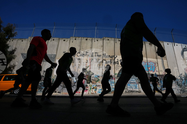 APTOPIX Palestinians Marathon