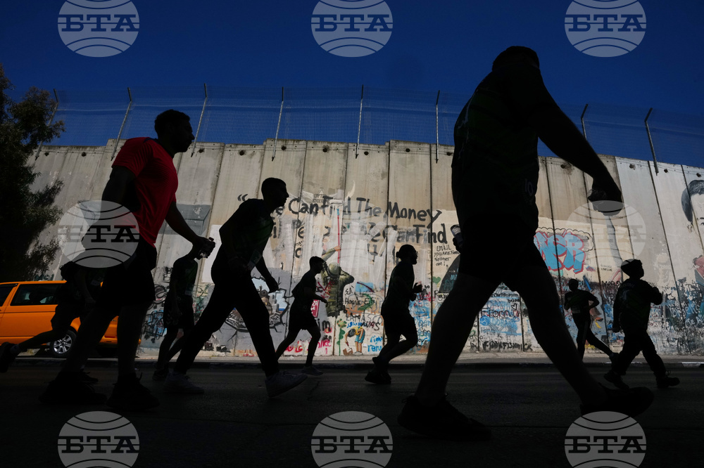 APTOPIX Palestinians Marathon