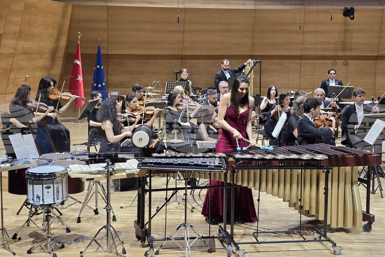 Bulgarian Percussionist Vivi Vassileva Performs Europe Day Concert in Ankara
