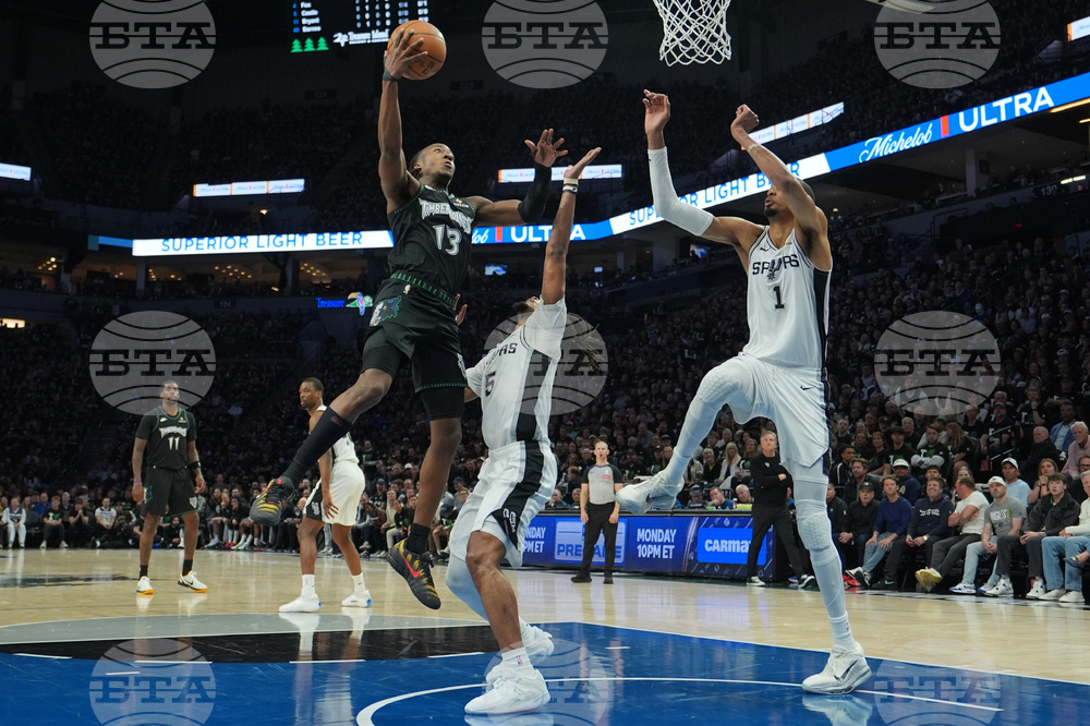 Spurs Timberwolves Basketball