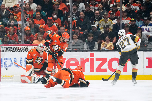 CORRECTION Golden Knights Ducks Hockey