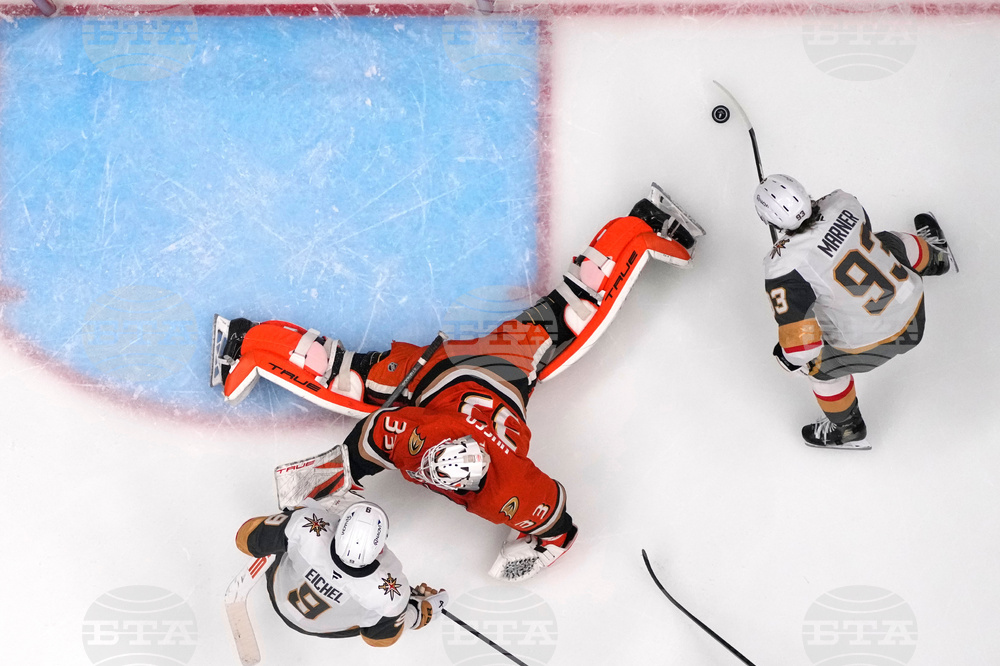 APTOPIX Golden Knights Ducks Hockey
