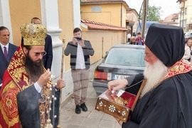 Ямбол - посрещане на светите мощи на св. вмчк Георги Победоносец