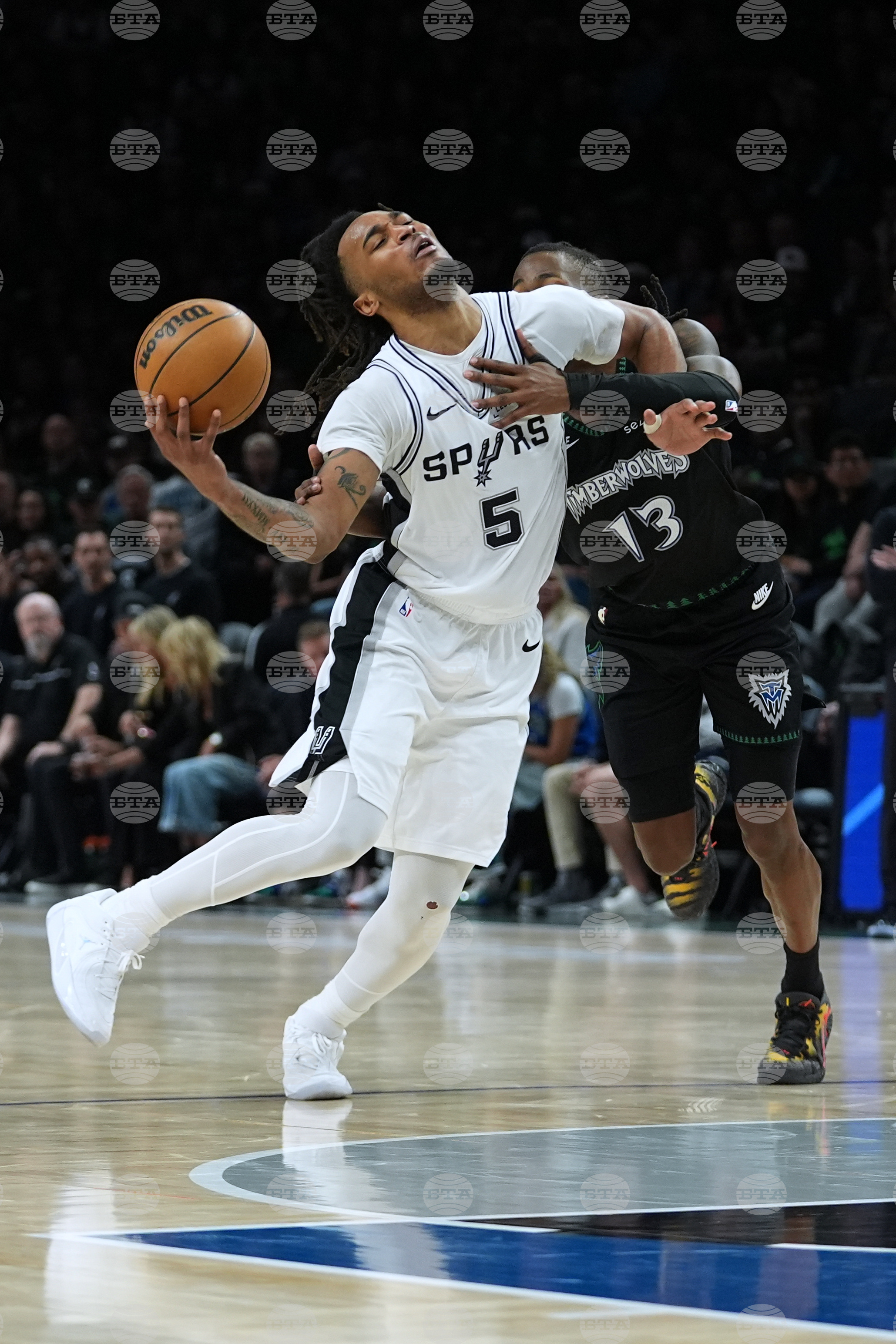 Spurs Timberwolves Basketball