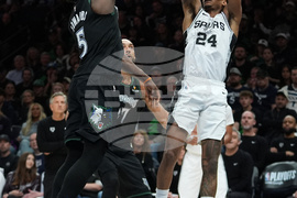 Spurs Timberwolves Basketball
