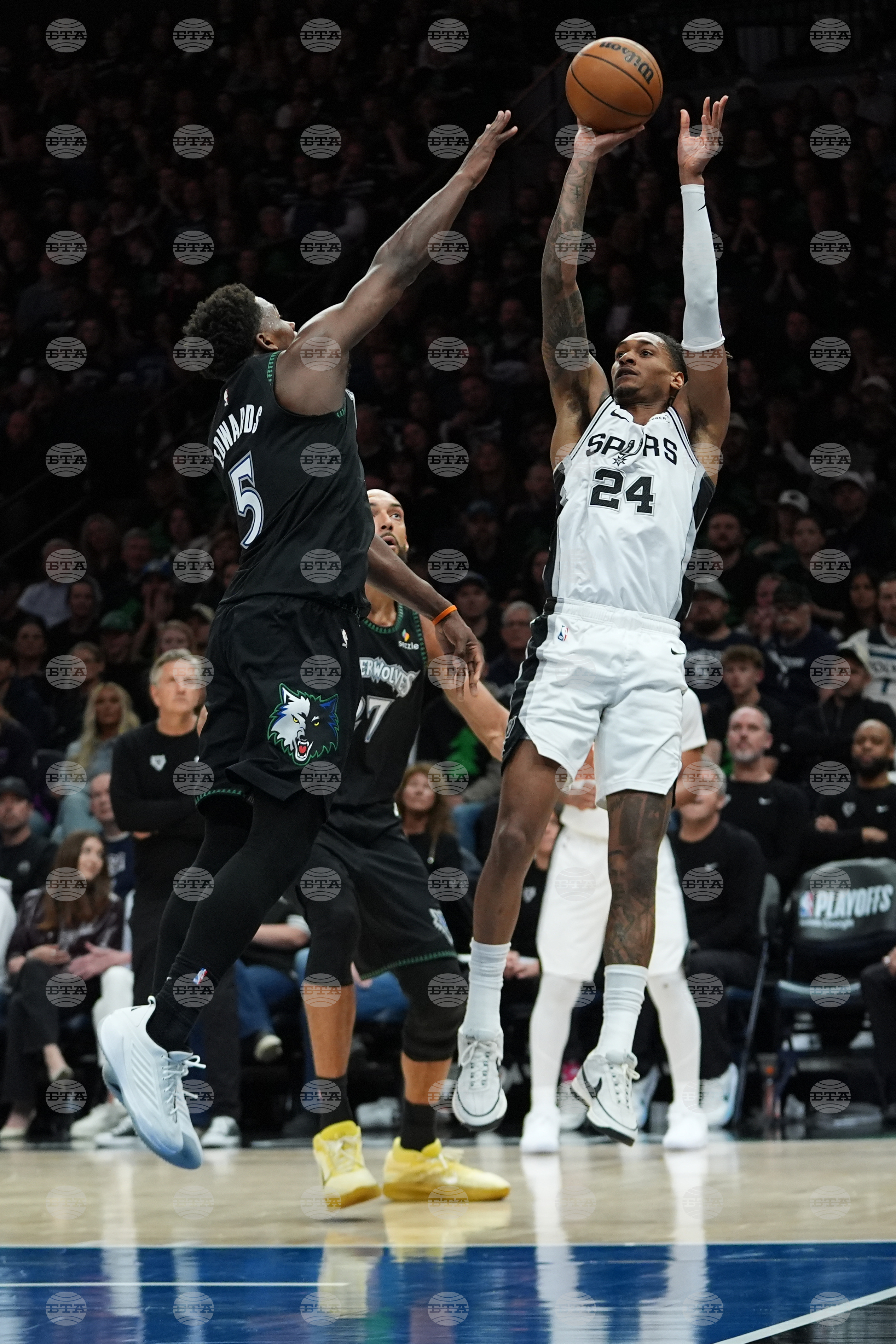 Spurs Timberwolves Basketball