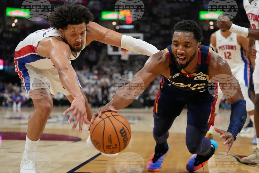 APTOPIX Pistons Cavaliers Basketball