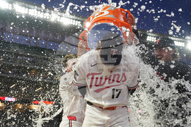APTOPIX Marlins Twins Baseball