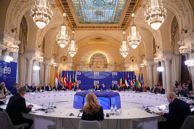 15 Heads of State and Senior Officials Meet at B9 Summit in Bucharest, Bulgaria Attends Through Its Permanent Representative to NATO