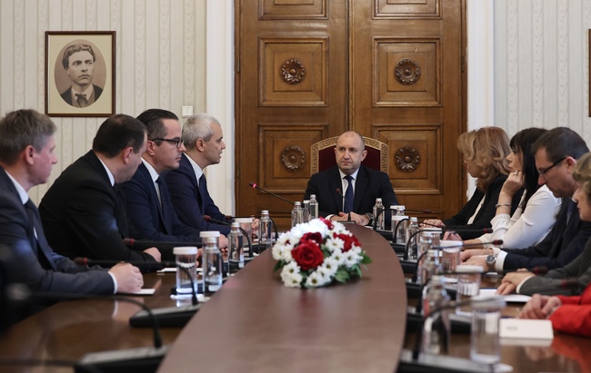 President Radev Meets with Third Largest Parliamentary Group