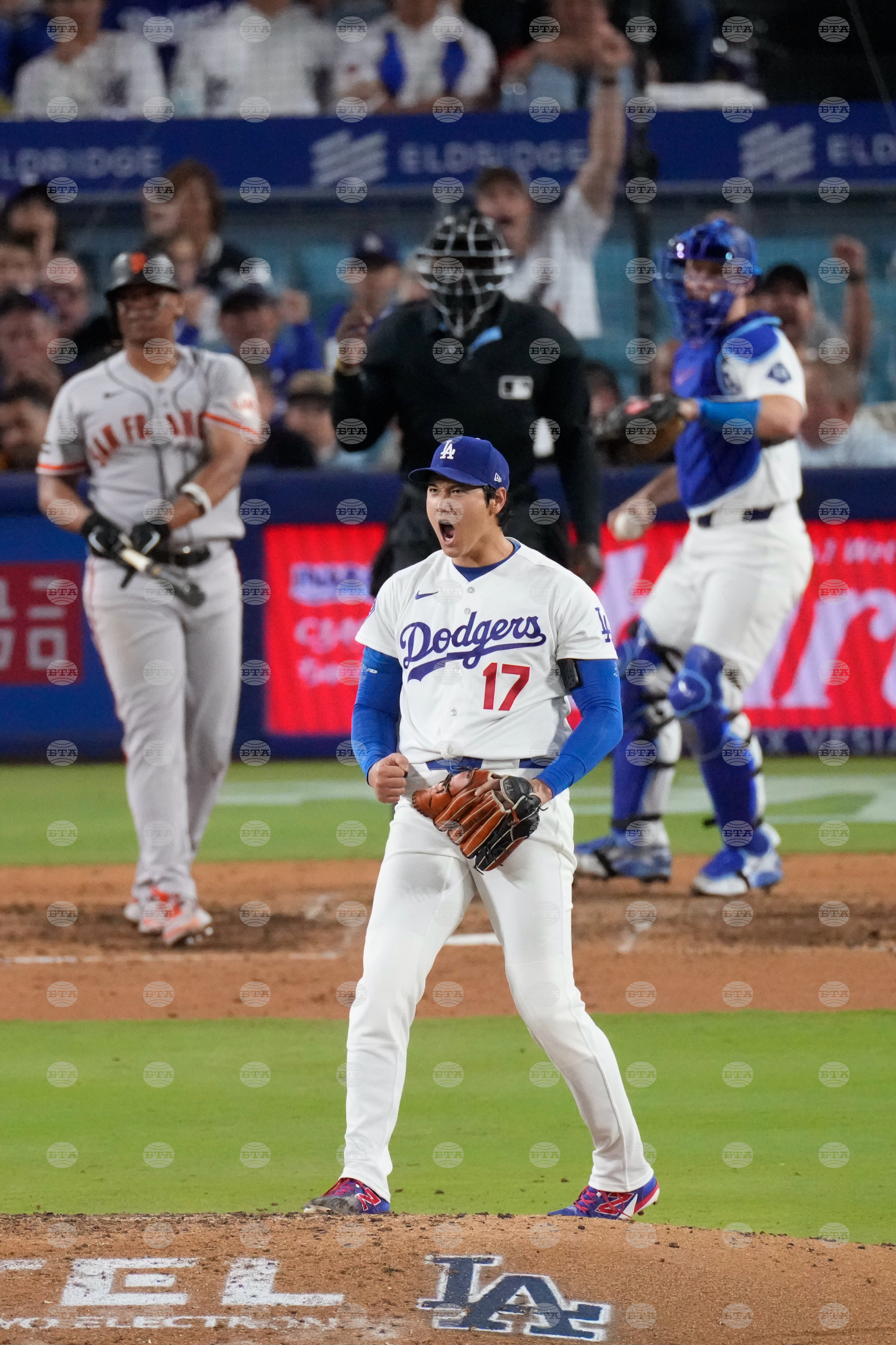 APTOPIX Giants Dodgers Baseball