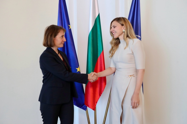 Foreign Minister Petrova Meets French Ambassador Dumoulin